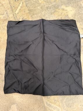 Nordstrom 100% Silk Black Pocket Square NEW